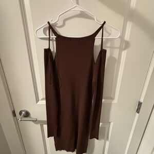 La Hearts Brown Long Sleeve Dress